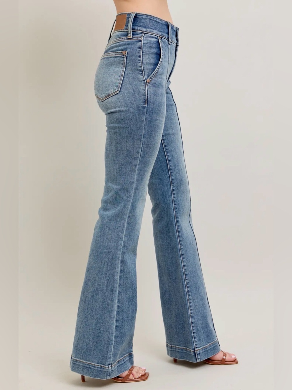 NWT Judy Blue High Waisted Trouser Flare Jeans - Picture 8 of 8